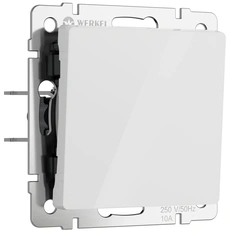 Изображение Выключатель одноклавишный (белый акрил) W1110041