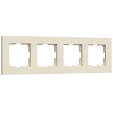 Изображение Рамка на 4 поста Slab (айвори матовый) W0042962