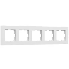 Изображение Рамка на 5 постов Slab (белый софт) W0052961