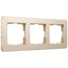 Изображение Рамка на 3 поста Platinum шампань W0032611